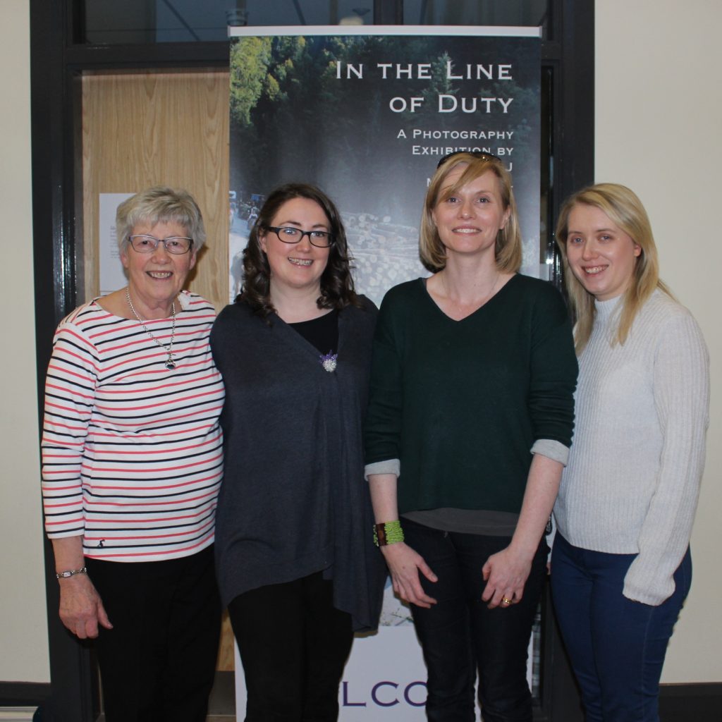 Joyce McConnell, Rebecca McConnell, Vincenta Leyden and Lisa Stewart pictured at In the line of duty